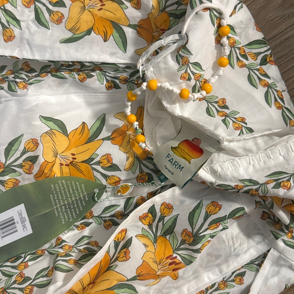 NWT FARM RIO Off-White Tropical Lightness Sleeveless Maxi Dress - Picture 7 of 10